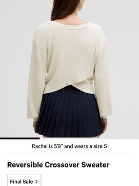 Lululemon Reversible Crossover Sweater size XL